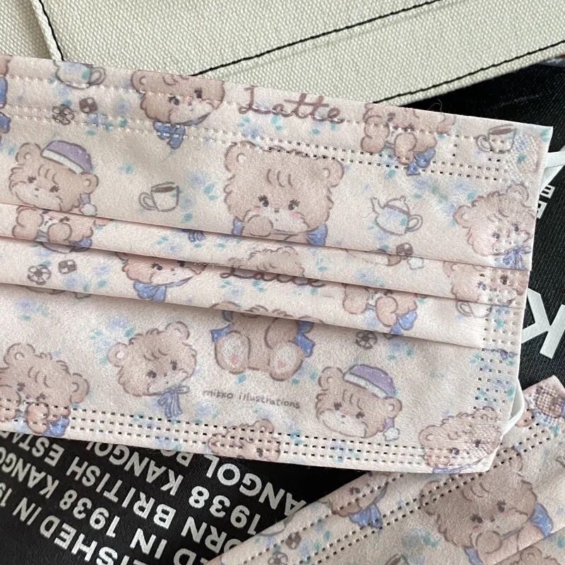 Khẩu trang cute Gấu latte Mask of the bear