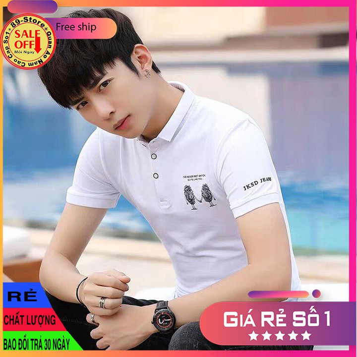 Áo Thun Nam Tay Ngắn Có Cổ Cao Cấp Thích Hợp Moi Lứa Tuổi Cam Kết Về Chất Lượng 🌟GIÁ RẺ NHẤT🌟