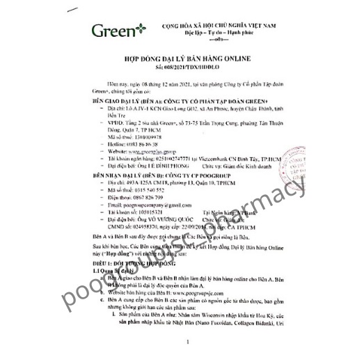 Nước uống Collagen Bidanki Green Plus - Làm đẹp da, chống lão hóa nhập khẩu của Nhật Bản