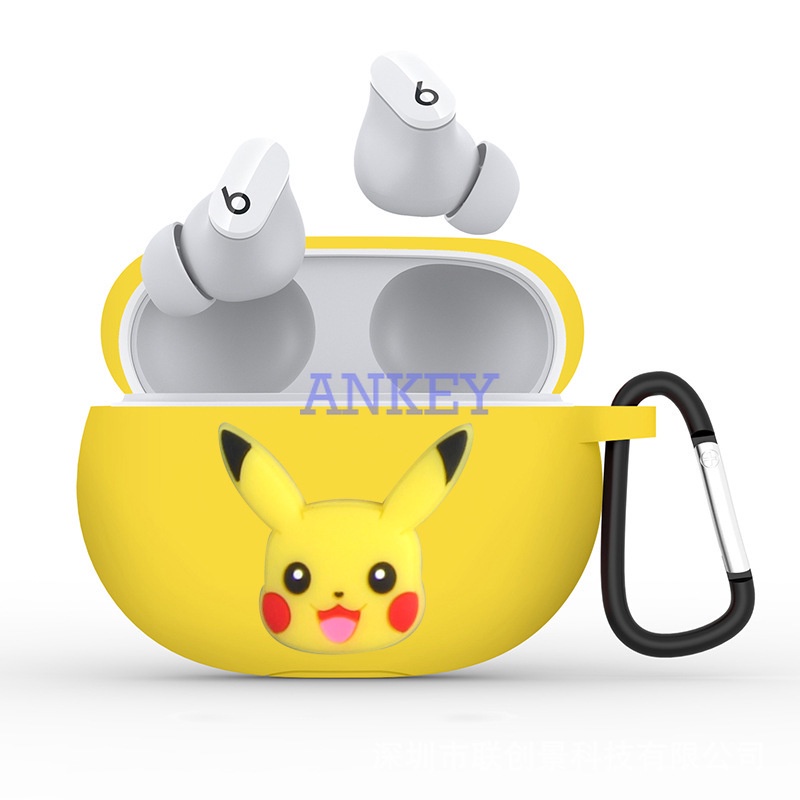 Beats Studio Buds Panda Cartoon Earphone Silicone Case Earbuds Waterproof Shockproof Soft Protective Headphone Cover Headset Skin with Hook