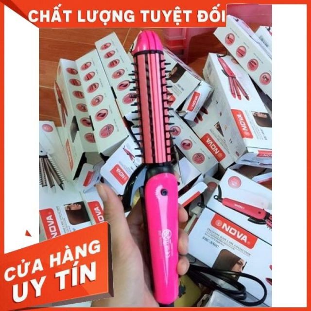 Máy Tạo Kiểu Tóc Nova Siêu Tiện Lợi - Lược Điện Nova 3 in 1 ( Uốn Tóc , Ép Tóc , Dập Tóc )