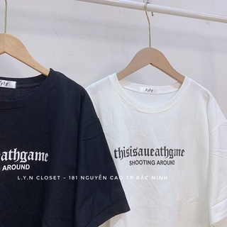 [MANGO] Áo phông tay lỡ BÀN CỜ Unisex