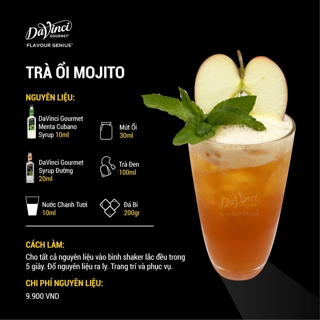 Siro Hương Mojito / Menta Cubano Syrup - DaVinci Gourmet
