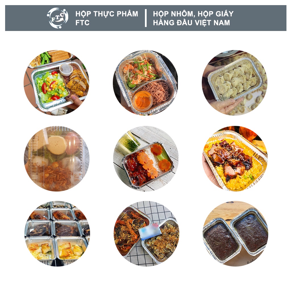Set 10 khay nhôm Ftc chén nhôm tròn 400ml hàng đẹp giá ưu đãi MS120