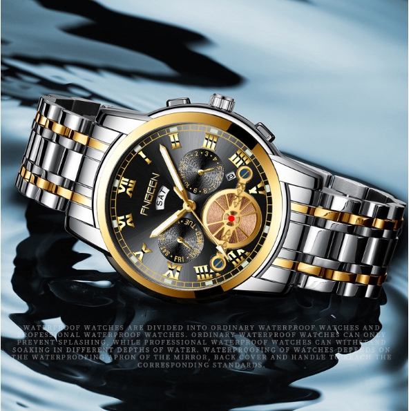 Đồng Hồ Đeo Tay Quartz Mặt Tròn Hiệu FNGEEN