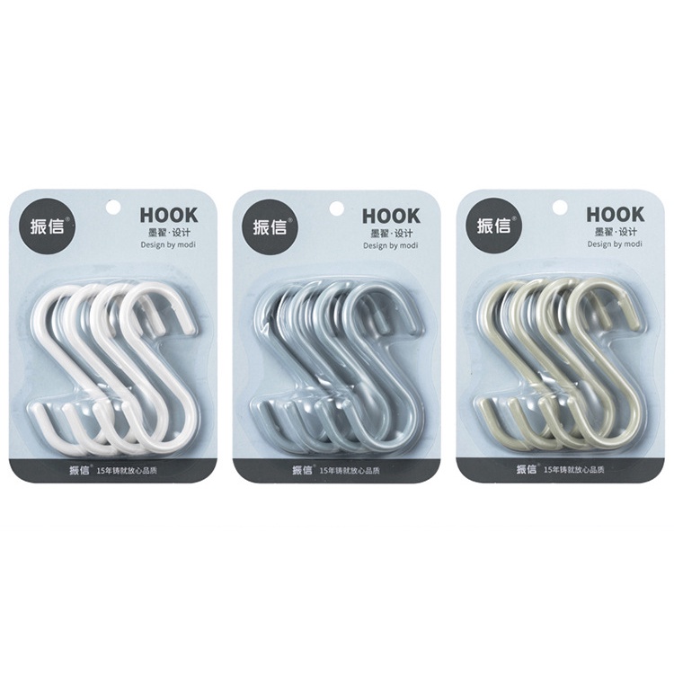 Bộ 4 Móc Chữ S Treo Đồ Màu Pastel 4.5*10cm Molangshop