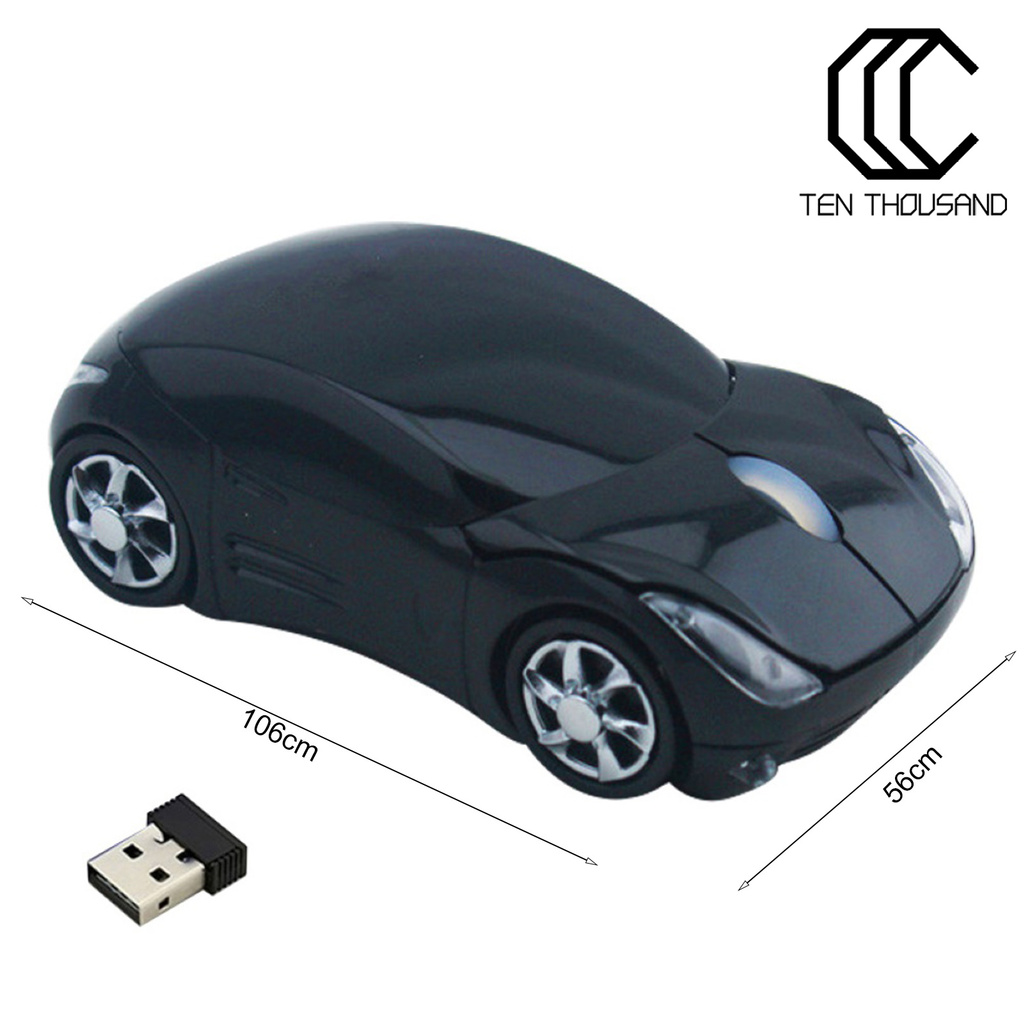 T~🔥Wireless Mouse Wireless Sports Car Shape ABS Car Shape Wireless Mouse