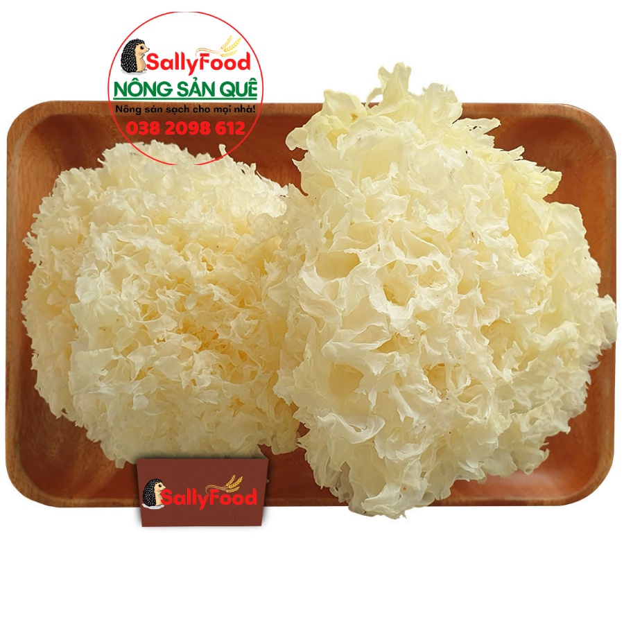 Nấm Tuyết Khô Nguyên Bông SallyFood 125g  Loại 1 To 30-40g/Bông – Nấu Chè, Soup, Salad - Nông Sản Quê