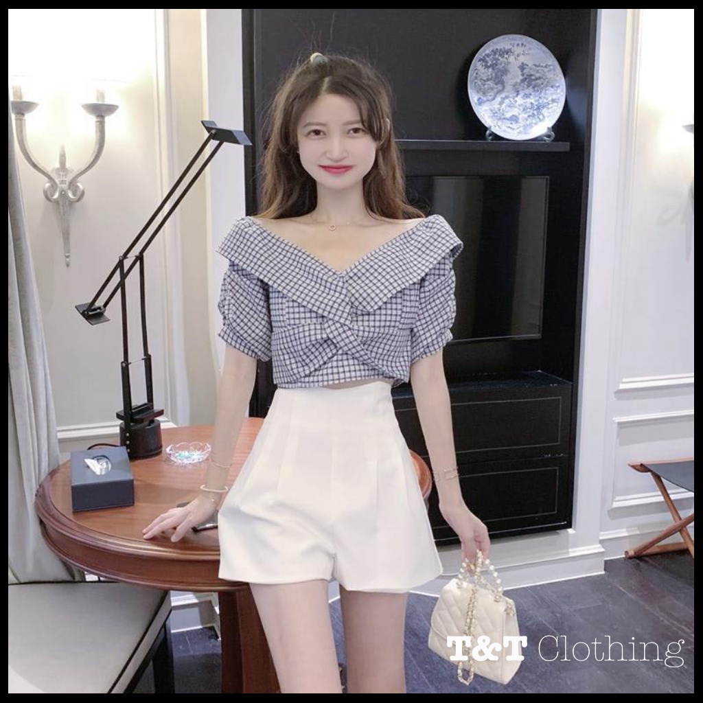 Quần short phồng TACTA cạp chun, Quần đùi cạp cao - CV0044 | 23tshop