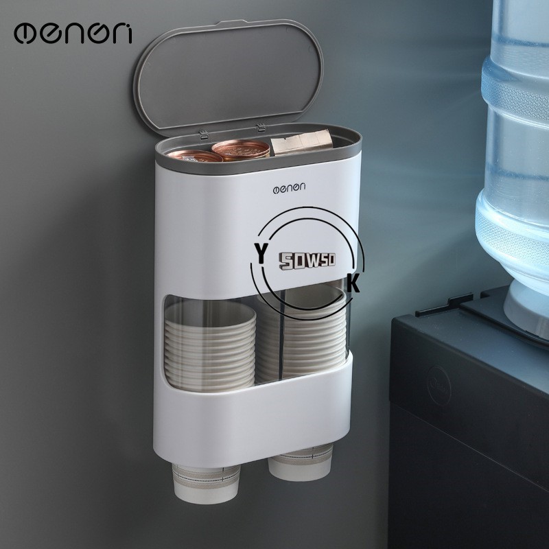 Oenen Household Living Room Storage Rack Disposable Paper Cup Storage Automatic Cup Dispenser Water Dispenser Water Cup Rack