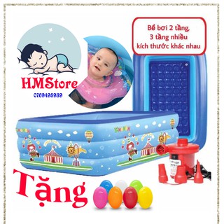 Bể bơi phao 3 tầng 1m8 - 2m1 cho gia đình