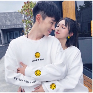 (Loại 1) Áo Nỉ Đôi Mặt Cười Thu Đông Ullzang Order Quảng Châu