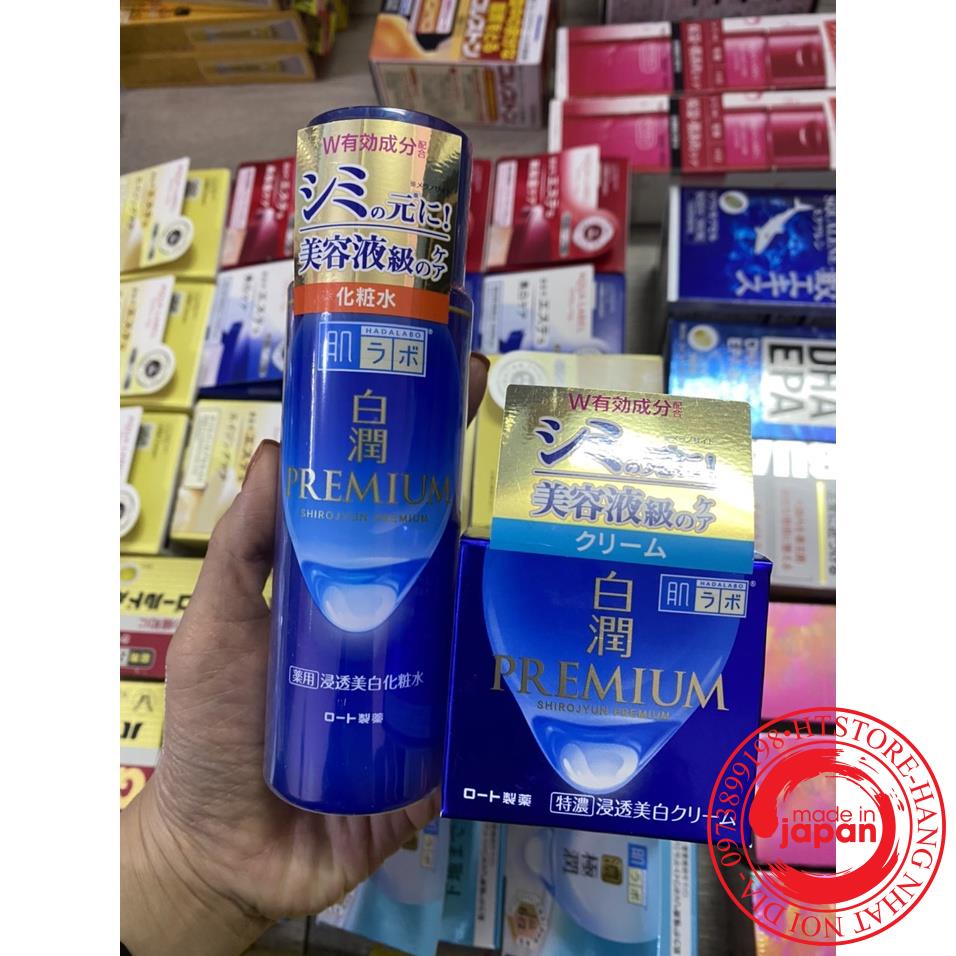 (Mẫu mới) NƯỚC HOA HỒNG/KEM DƯỠNG ẨM HADALABO PREMIUM Nhật Bản