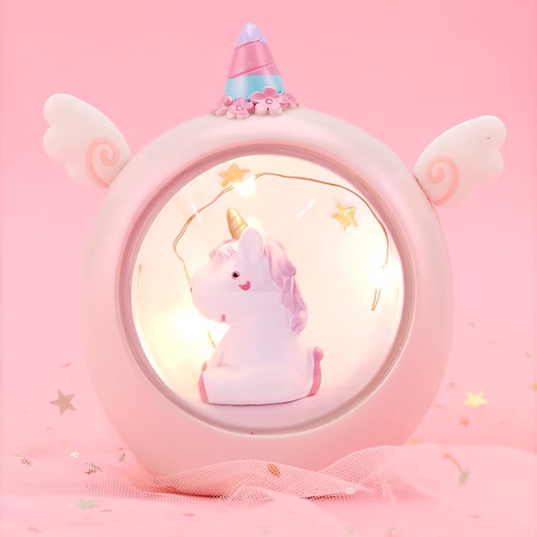 Đèn ngủ Unicorn Kì Lân nhiều màu sắc biểu cảm dễ thương cute trang trí bàn học, phòng ngủ, dùng làm quà tặng- Ráp