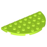 Gạch Lego tấm nền, đế nửa hình tròn 4 x 8 / Lego Part 22888: Plate, Round Half 4 x 8