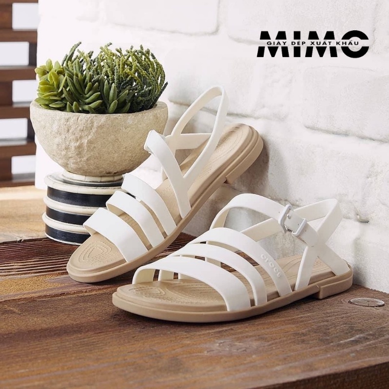 Sandal nữ, dép sandal Tulum màu trắng cao cấp êm mềm nhẹ, thời trang cho nữ