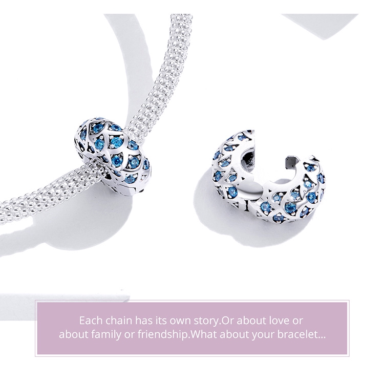 Mặt Trang Sức Bamoer Dạng Kẹp Bạc 925 Cho Vòng Tay