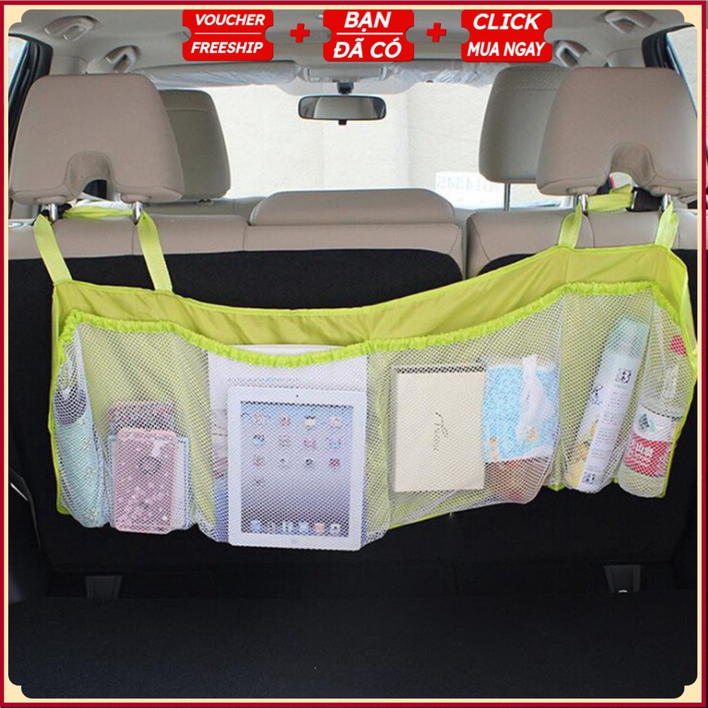 Túi Treo Đồ Ô Tô Kéo Dài Phía Sau Xanh Lá