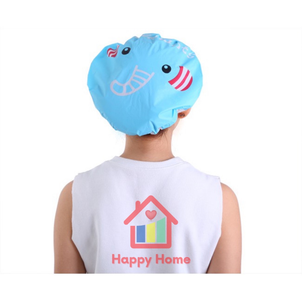 Mũ ủ tóc, hấp tóc, mũ chụp đầu nhà tắm nhiều màu sắc dễ thương Happy Home