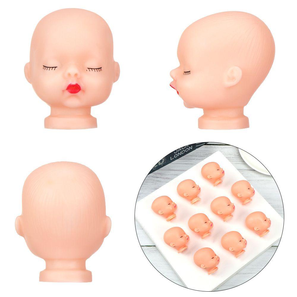 NIUYOU Set 10 Đầu Búp Bê Mini Hình Đôi Môi Đỏ Hồng