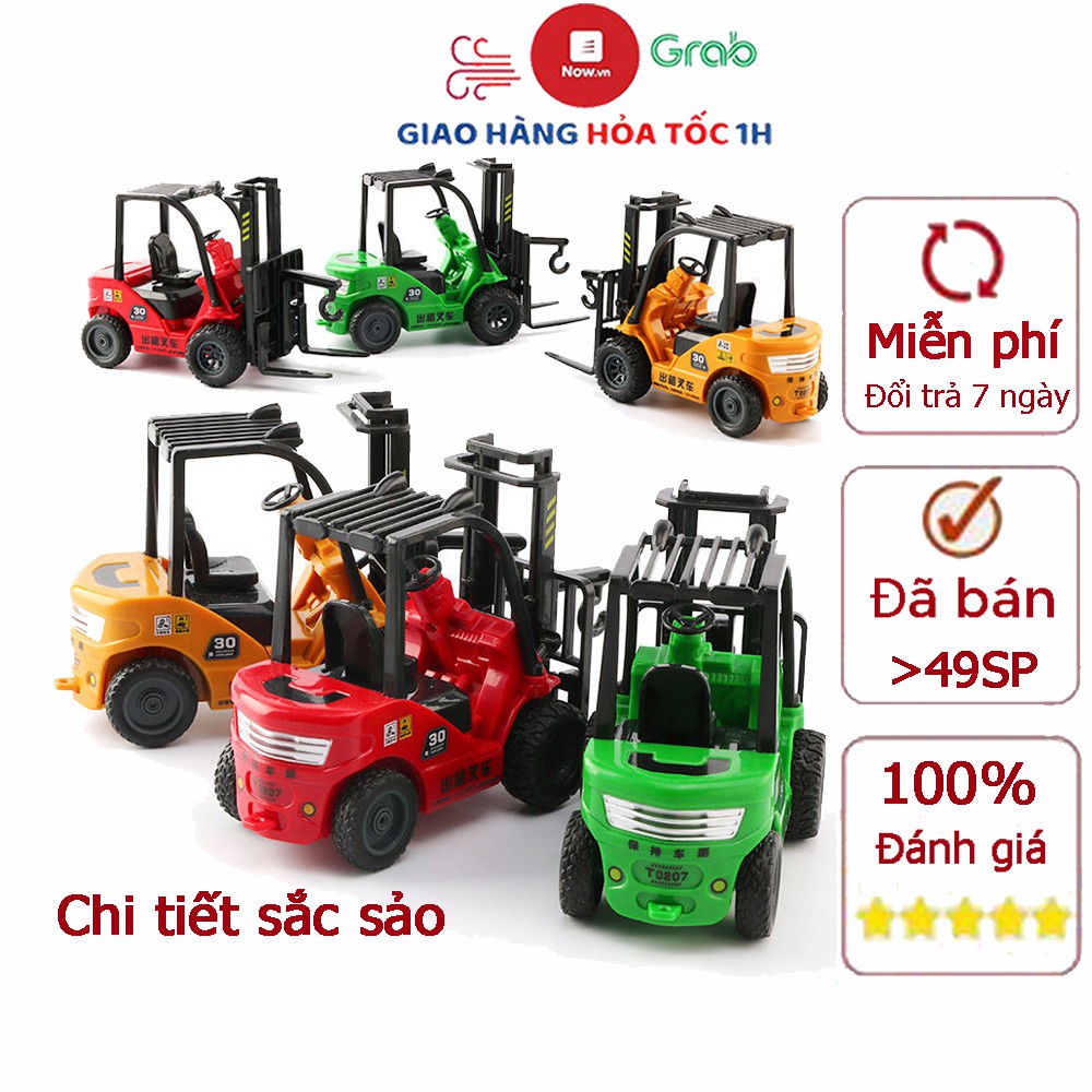 Tuyển tập xe mô hình đồ chơi xe nâng móc hàng chi tiết sắc sảo chất liệu nhựa ABS an toàn người sử dụng