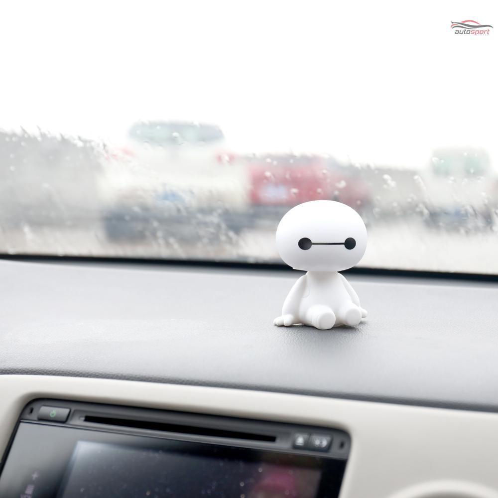 Mô hình nhân vật hoạt hình Baymax làm từ nhựa lắc đầu qua lại trang trí xe hơi nội thất