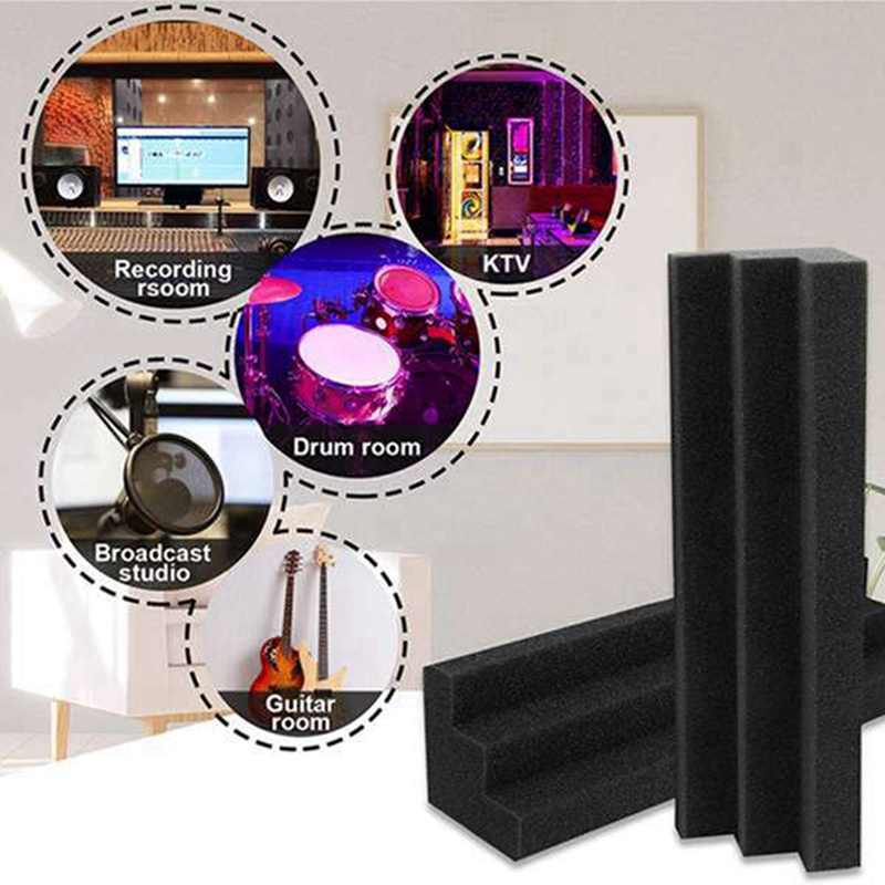 Set 12 Miếng Đệm Xốp Cách Âm Gắn Góc Tường Dùng Trong studio Hoặc Rạp Hát