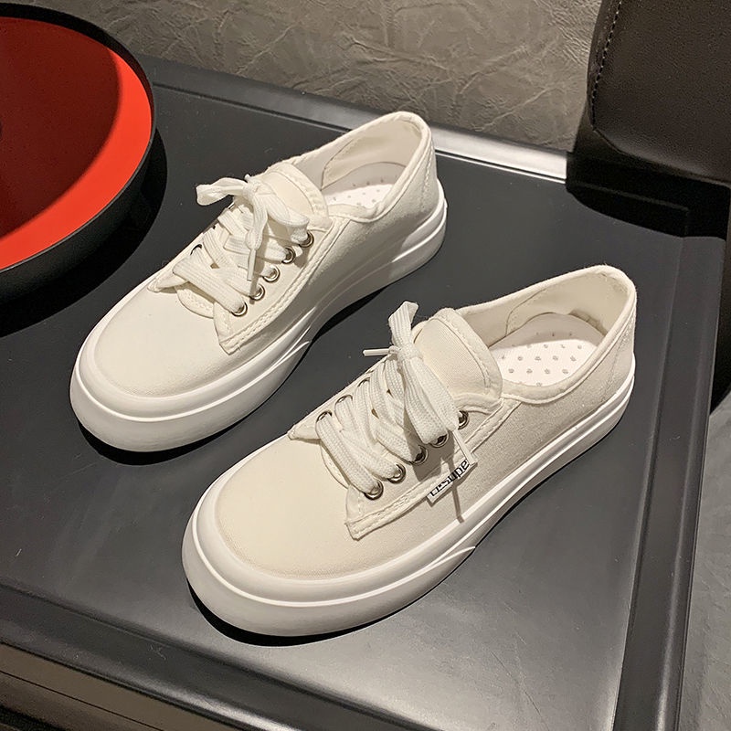 Hàng Có Sẵn Bán Chạy~ Giày Bánh Mì Vải Bạt Đế Dày Thoáng Khí Phong Cách Mùa Hè Năm 2021 Thoáng Khí Cho Nữ