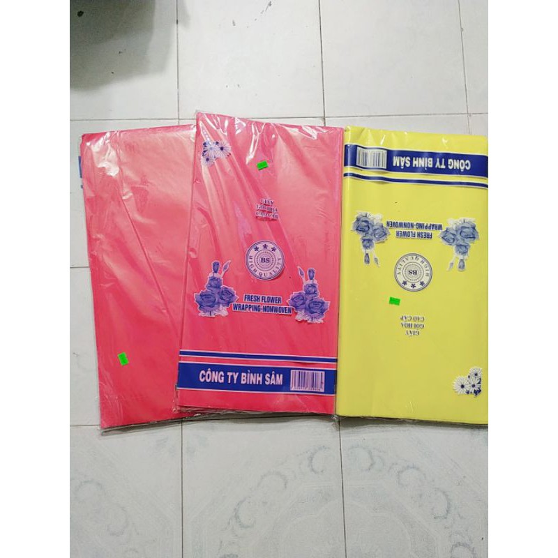 Giấy mếch Bình Sâm làm oản, gói hoa loại trơn và gấm(Giá 1 tập )