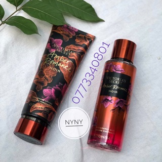 Nước hoa và kem dưỡng toàn thân AMBER ROMANCE NOIR Victoria's Secret 250ml.