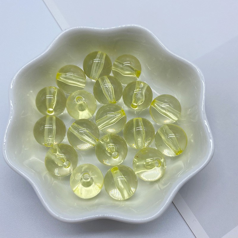 Set 50 Hạt Xâu Chuỗi Bằng acrylic Trong Suốt 10mm 12mm Làm Trang Sức Thủ Công
