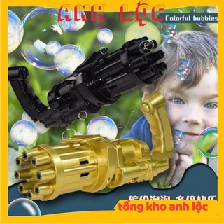 Súng bắn bong bóng xà phòng 8 nòng 🔫𝑿𝑨̉ 𝑲𝑯𝑶🔫 Súng máy thổi bong bóng 6 nòng đồ chơi cho bé