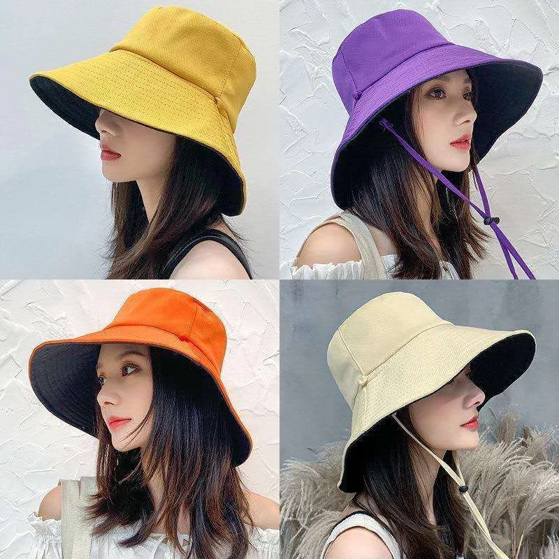Nón Tai Bèo Màu Sắc Đơn Giản Chống Tia UV Cho Nữ