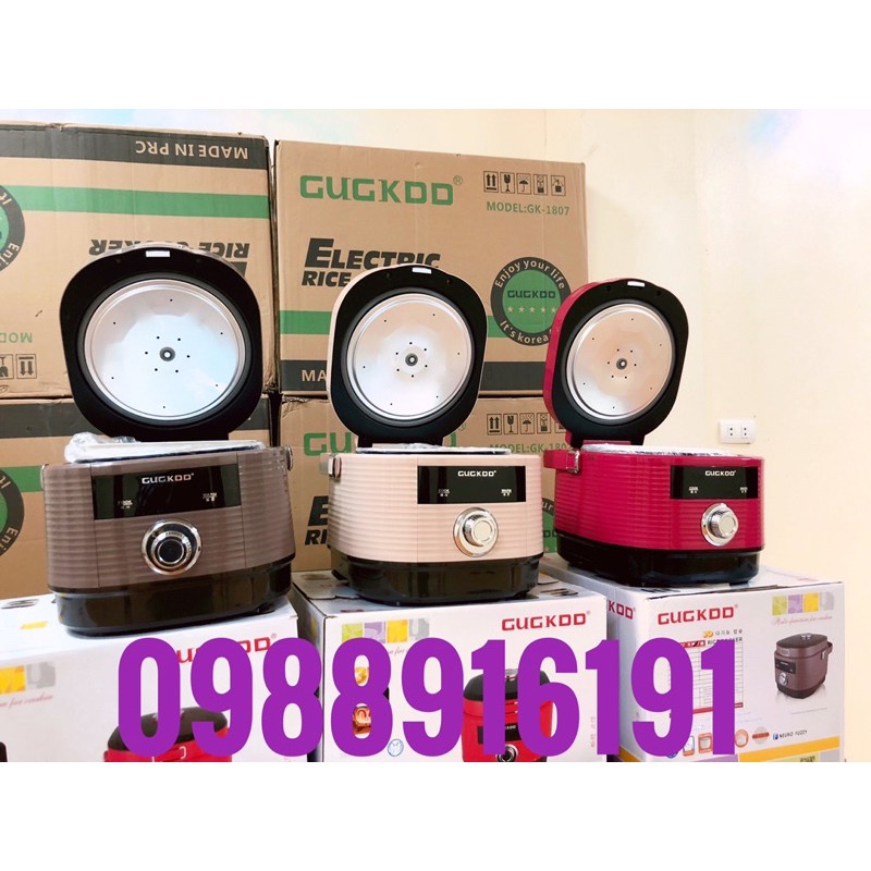 Nồi Cơm Điện CUCKOO GK- 1807 Dung tích 1,8 Lít - Tặng Kèm Giá Hấp, Bảo Hành 12 Tháng