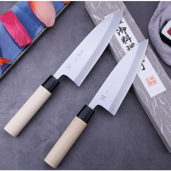 Bộ Dao Nhật Bản Cao Cấp Lưỡi Của Sakai Takayuki Chất Liệu Thép Không Gỉ 5Cr15Mov Dày 2.5mm Hàng Bãi Nhật Bản