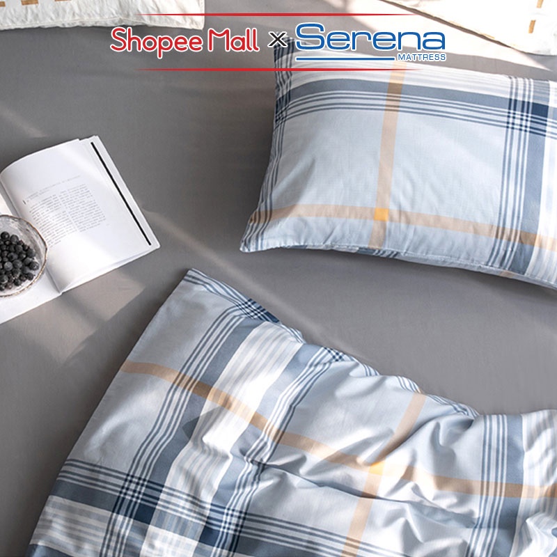 Ra Nệm Trải Giường 5 Món Cotton Tici SERENA Chính Hãng Set Vỏ Chăn Ga Grap Gối Nệm Đệm Trần Bông Trải Phủ Giường Cao Cấp