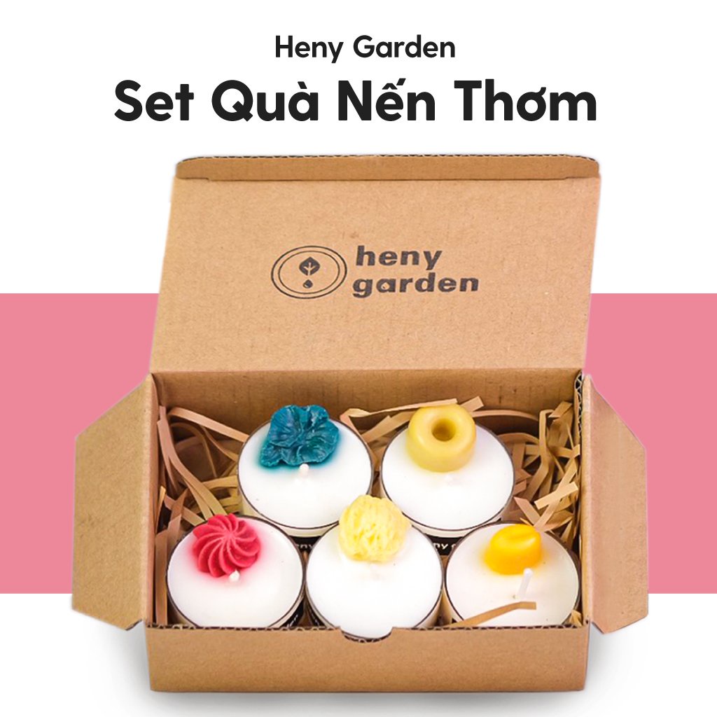 Set Nến Thơm Quà Tặng Ready-To-Go HENY GARDEN Dễ Ngủ