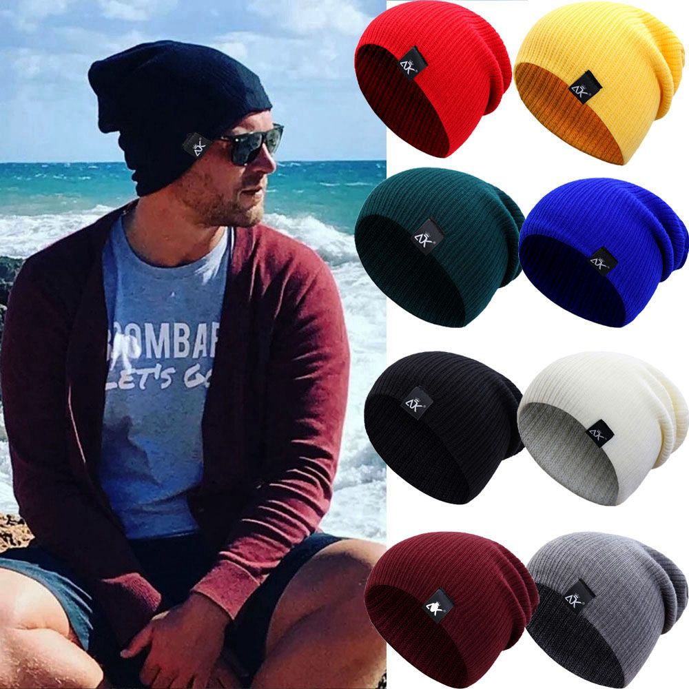 Mũ Beanie Đan Len Cao Cấp Màu Trơn Giữ Ấm Mùa Thu Đông Nhiều Màu Sắc Chất Lượng Cao Cho Nam Nữ