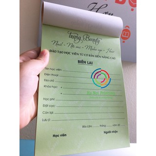 Biên Lai Thu Tiền Spa In Thông Tin Shop Theo Yêu Cầu