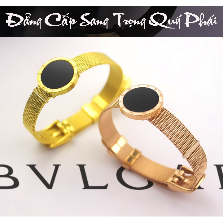 Vòng tay titan cao cấp mặt tròn la mã siêu đẹp, bền màu, hợp thời trang - Đem lại sang trọng, đẳng cấp cho người đeo