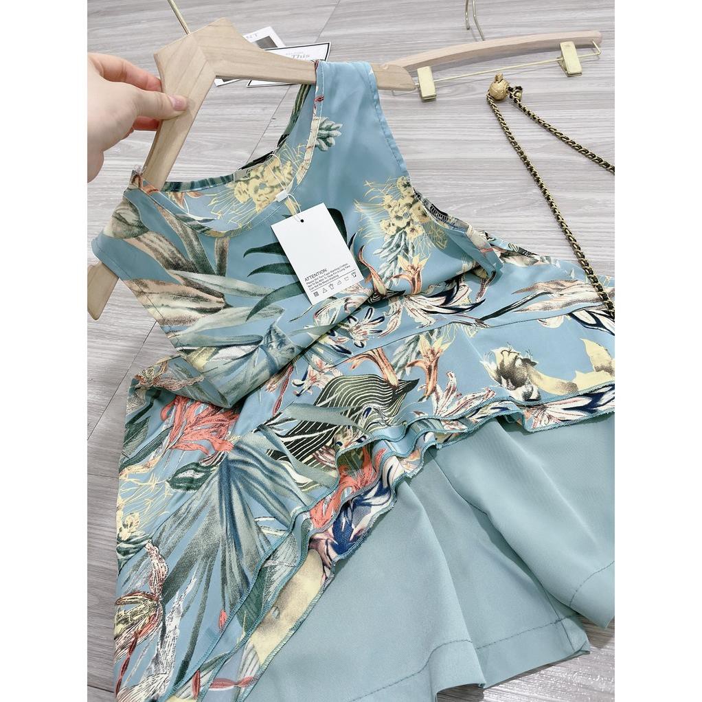 ( Freeship ) Set Hoa Lụa Sát Nách Bèo Tầng Xanh