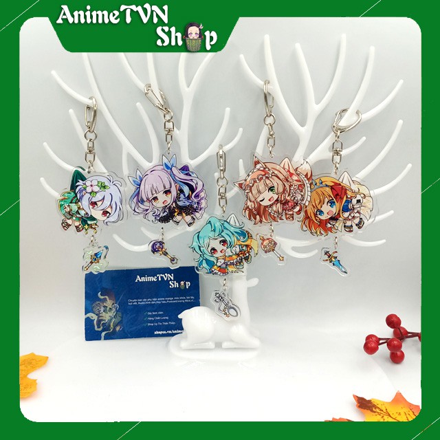 Móc khoá Mica anime Princess Connect! Re:Dive Nhựa Cứng Acrylic In 2 mặt sắc nét ( ảnh thật )