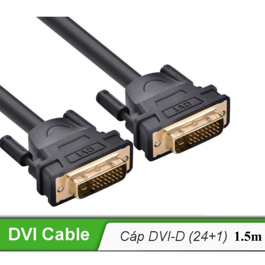 Dây cáp DVI-D (24+1) 1.5m UNITEK YC-208DGY chống nhiễu loại cực tốt hàng cực chuẩn bảo hành chính hãng 12 tháng