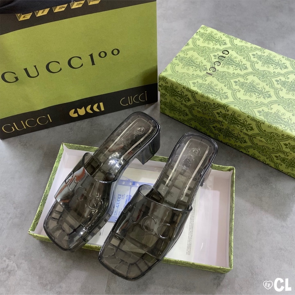Dép cao gót 5 phân nhựa trong cao cấp 3 màu