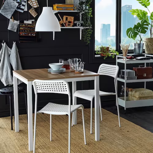 BỘ BÀN VÀ 2 GHẾ FLIKEN IKEA - MÀU SỒI / TRẮNG 80x75 cm