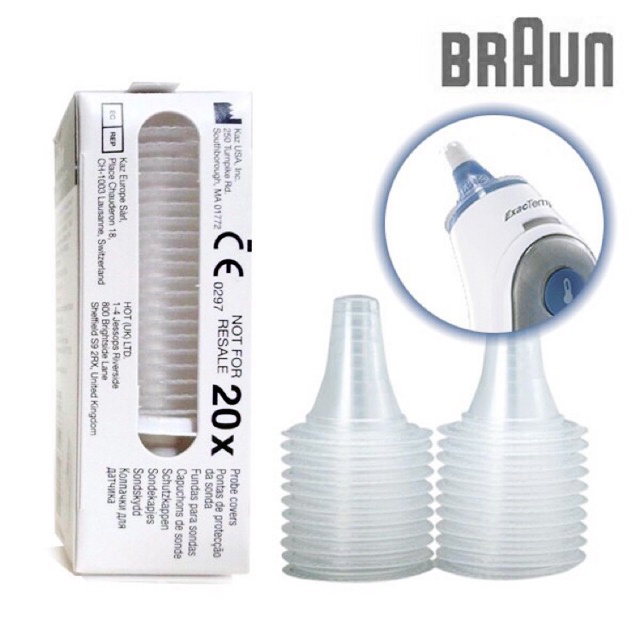 (Chính hãng Braun) Nắp đậy đầu dò Thermoscan thay thế cho nhiệt Kế đo tai Braun IRT6520 / 6500 / 6300