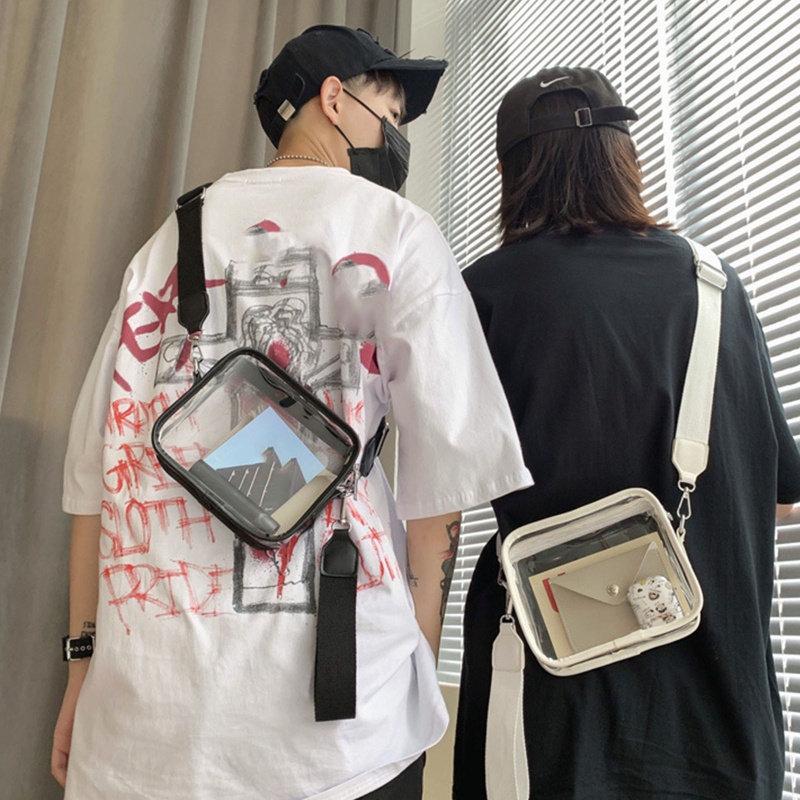 Túi Đeo Chéo Trong Suốt Thời Trang Hàn Cho Nam Nữ