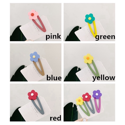 Kẹp Tóc Kim Loại Màu Sắc Ngọt Ngào Phong Cách Hàn Quốc Cho Nữ