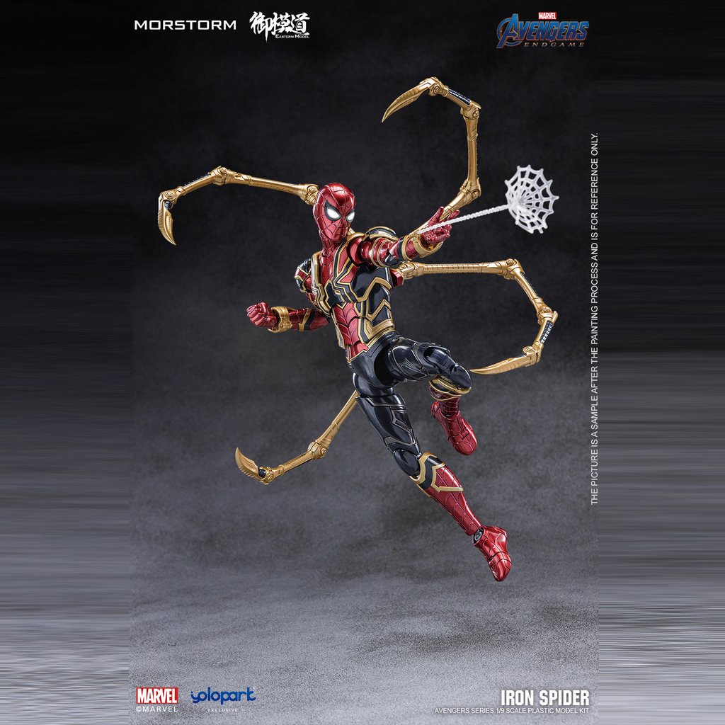 Mô Hình Lắp Ráp E-Model x Morstorm 1/9 Scale Iron Spider
