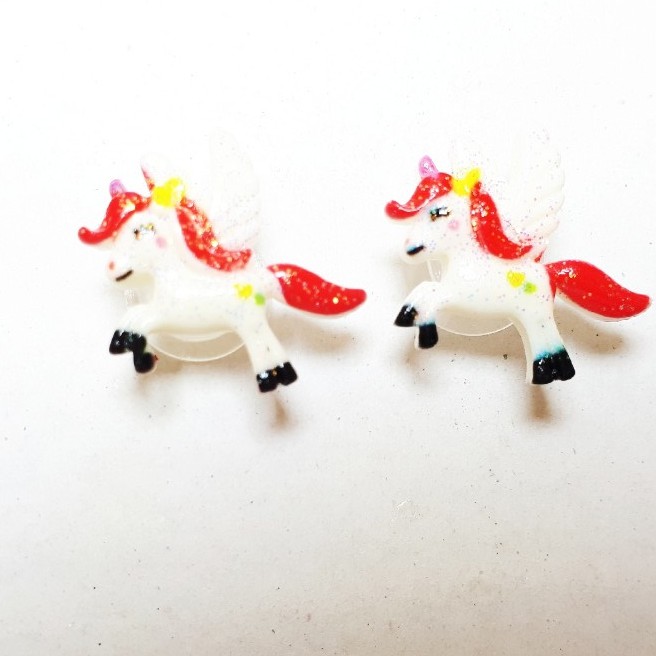 Unicorn kim tuyến nhiều mẫu jibbit loại cứng 3D - nút gắn dép